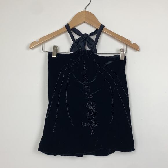 Ralph Lauren Black Velvet Halter Top - Picture 3 of 4